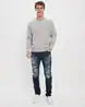 Men Mid-Wash Distressed Skinny Fit Jeans