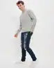 Men Mid-Wash Distressed Skinny Fit Jeans