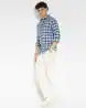 Men Checked Slim Fit Shirt with Patch Pocket