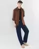 Men Spread Collar Shirt with Full Sleeves